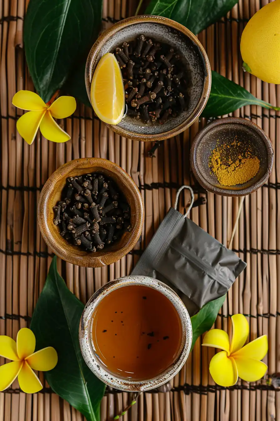 steeping cloves in water for inflammation-relief tea