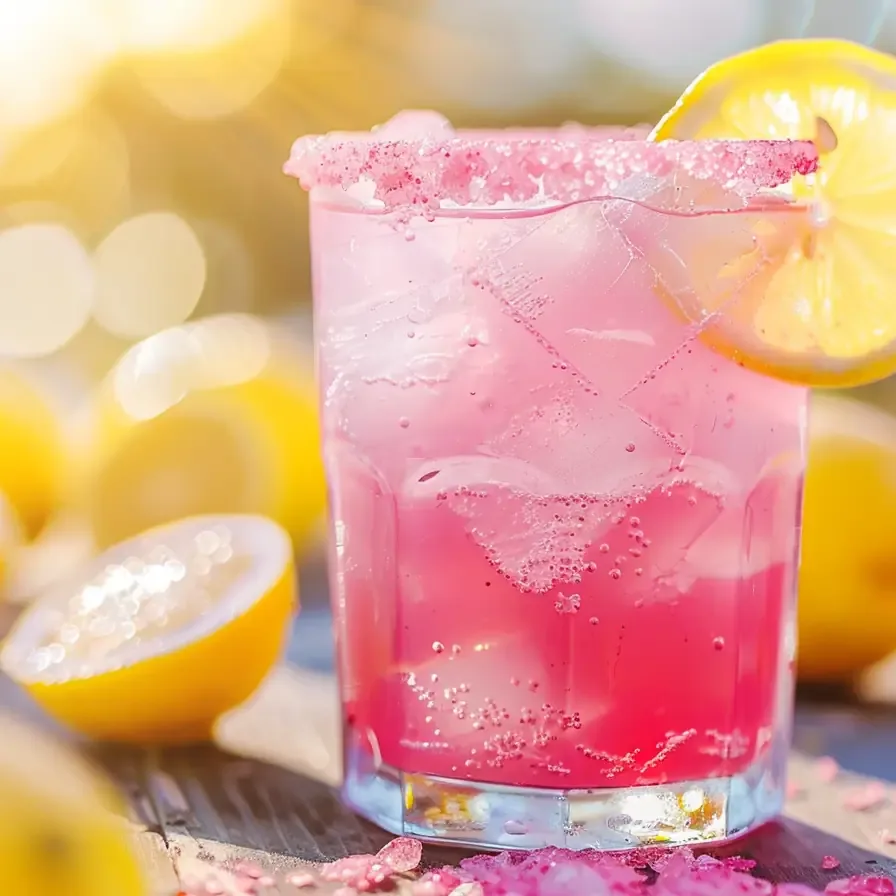 Close-up of pink salt, lemon slices, and honey dipper – pink salt recipe for women weight loss