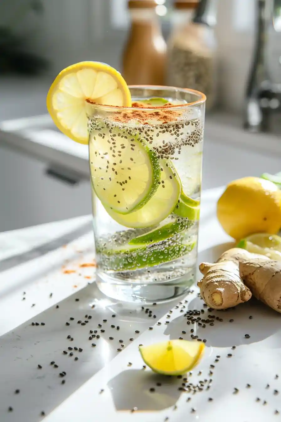 Ginger and lemon chia drink for the best bariatric seed ritual recipe