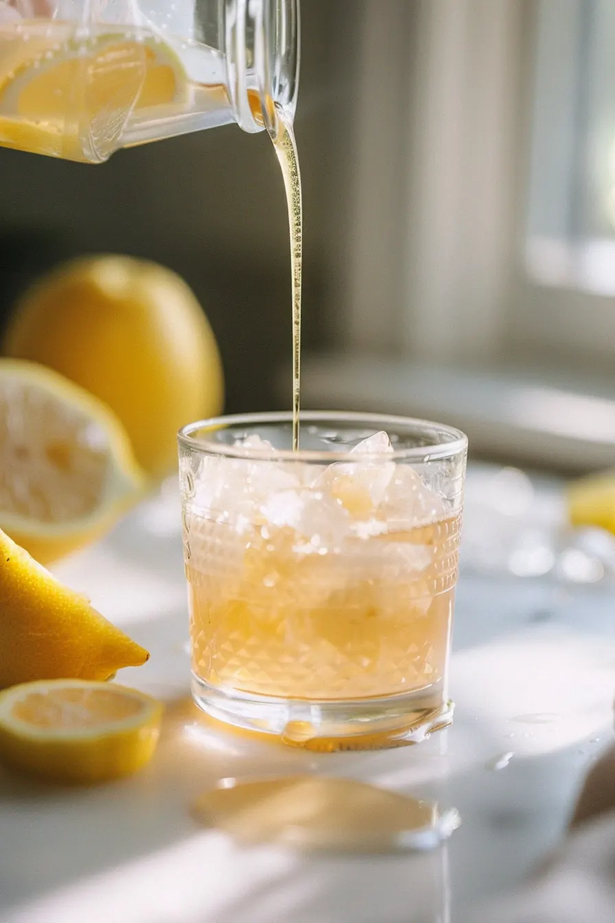 Mixing lemon and honey into the Japanese pink salt recipe