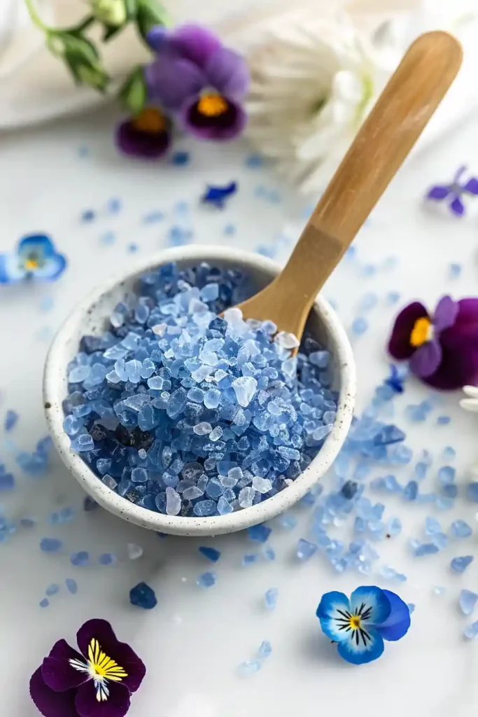Blue Salt for Men: Bold Flavor & Visual Elegance in Every Grain 8 Blue salt crystals representing 7 second salt trick for men