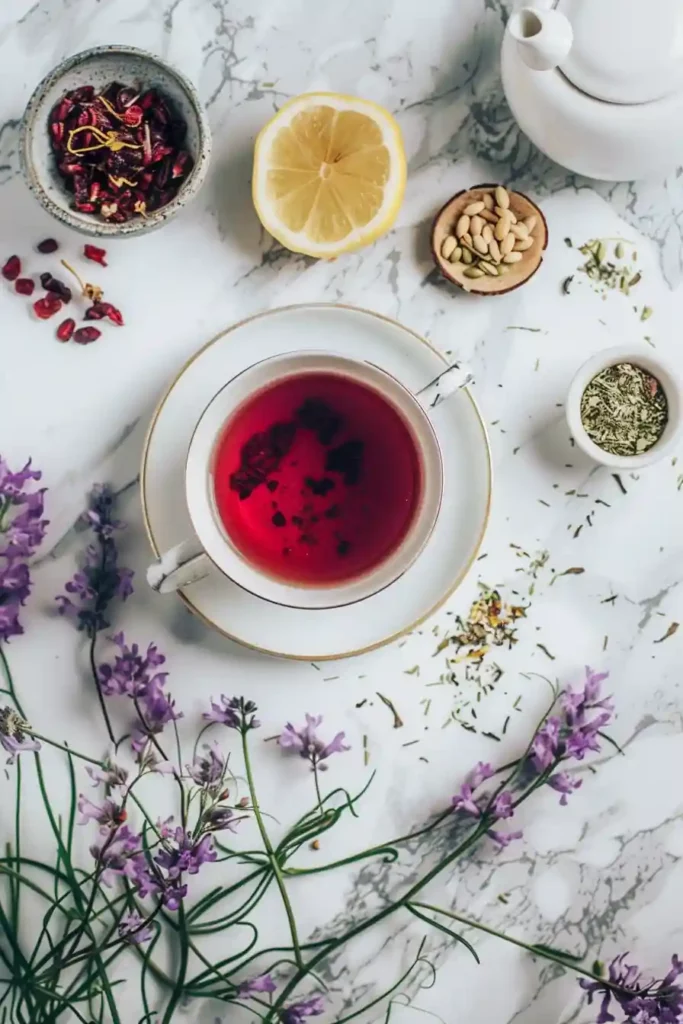 Red Clover and Raspberry Leaf Tea: Benefits, Recipe & Women's Wellness Guide 7 How to prepare red clover tea with lemon, herbs, and lavender flowers